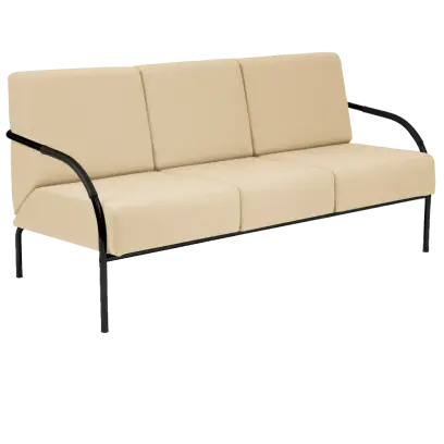 SPA 3 černý lak, látka SUE S 1219 - látka krémová